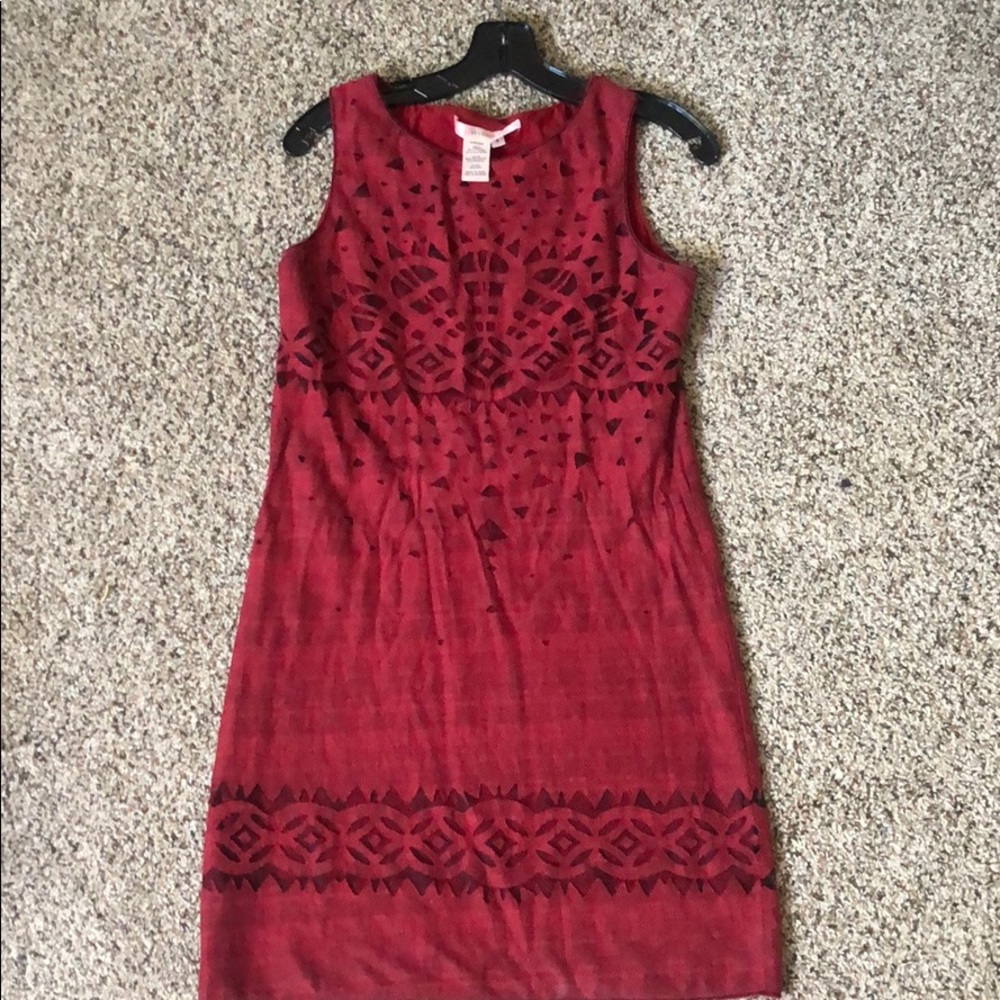 Red Shift Dress
